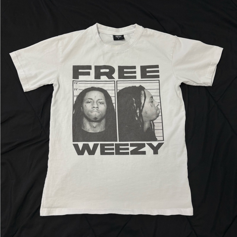 Lil Wayne “FREE WEEZY” White Graphic Tee